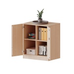 ErgoTray Schrank, 2reihig, 2 OH, zweitürig, fahrbar, B/H/T 70,3x82x50cm 